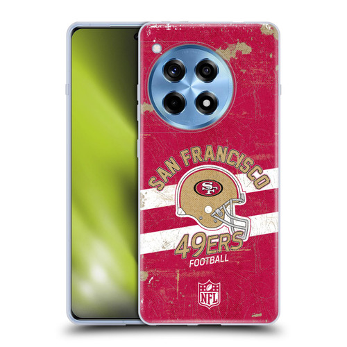 NFL San Francisco 49ers Logo Art Helmet Distressed Soft Gel Case for OnePlus 12R