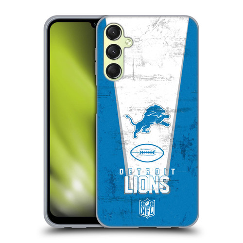 NFL Detroit Lions Logo Art Banner Soft Gel Case for Samsung Galaxy A24 4G / M34 5G