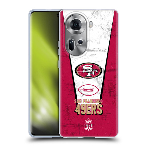 NFL San Francisco 49ers Logo Art Banner Soft Gel Case for OPPO Reno11