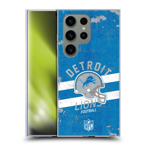 NFL Detroit Lions Logo Art Helmet Distressed Soft Gel Case for Samsung Galaxy S24 Ultra 5G