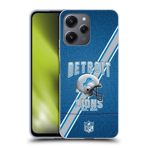 NFL Detroit Lions Logo Art Football Stripes Soft Gel Case for Xiaomi Redmi 12