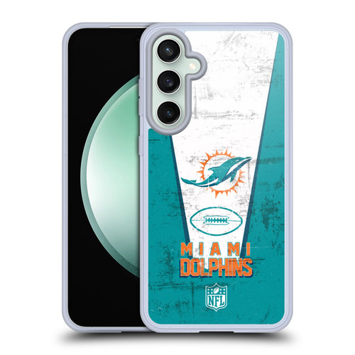 NFL Miami Dolphins Logo Art Banner Soft Gel Case for Samsung Galaxy S23 FE 5G