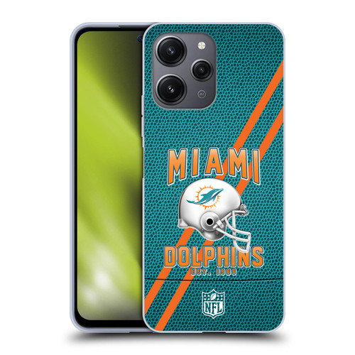 NFL Miami Dolphins Logo Art Football Stripes Soft Gel Case for Xiaomi Redmi 12