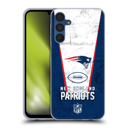 NFL New England Patriots Logo Art Banner Soft Gel Case for Samsung Galaxy A15