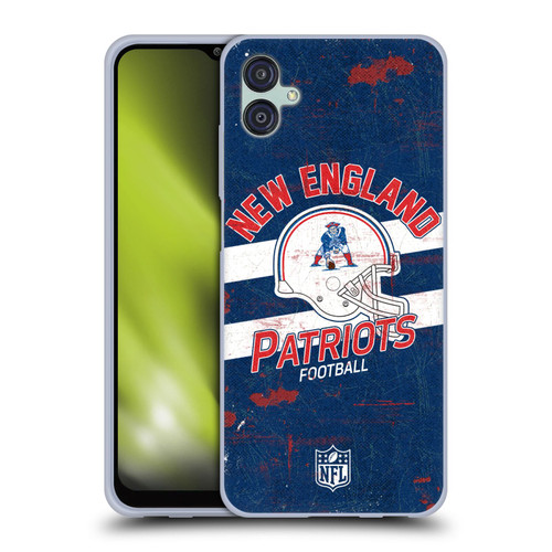 NFL New England Patriots Logo Art Helmet Distressed Soft Gel Case for Samsung Galaxy M04 5G / A04e