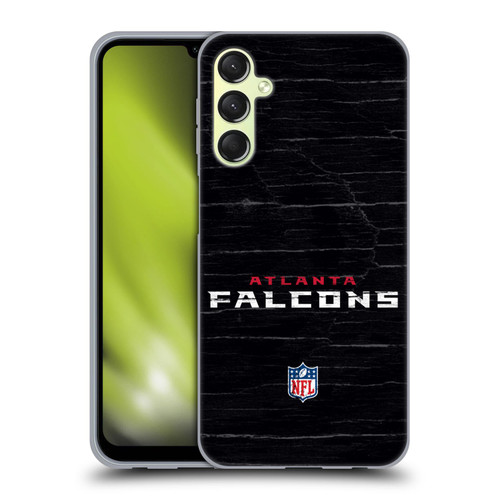 NFL Atlanta Falcons Logo Distressed Look Soft Gel Case for Samsung Galaxy A24 4G / M34 5G