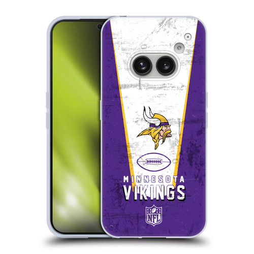 NFL Minnesota Vikings Logo Art Banner Soft Gel Case for Nothing Phone (2a)