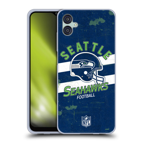 NFL Seattle Seahawks Logo Art Helmet Distressed Soft Gel Case for Samsung Galaxy M04 5G / A04e