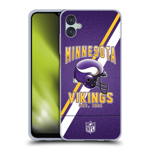 NFL Minnesota Vikings Logo Art Football Stripes Soft Gel Case for Samsung Galaxy M04 5G / A04e