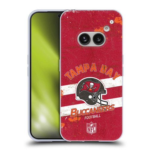 NFL Tampa Bay Buccaneers Logo Art Helmet Distressed Soft Gel Case for Nothing Phone (2a)