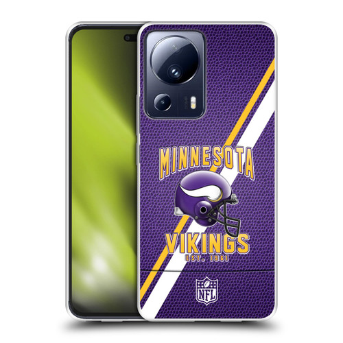 NFL Minnesota Vikings Logo Art Football Stripes Soft Gel Case for Xiaomi 13 Lite 5G
