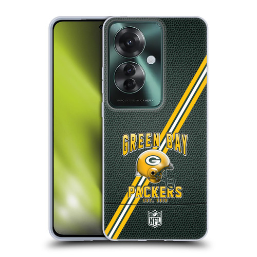 NFL Green Bay Packers Logo Art Football Stripes Soft Gel Case for OPPO Reno11 F 5G / F25 Pro 5G
