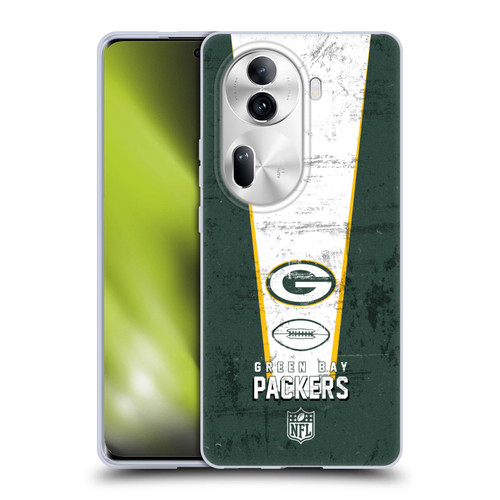 NFL Green Bay Packers Logo Art Banner Soft Gel Case for OPPO Reno11 Pro