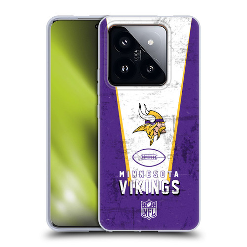 NFL Minnesota Vikings Logo Art Banner Soft Gel Case for Xiaomi 14 Pro