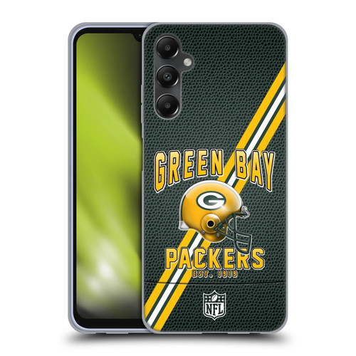 NFL Green Bay Packers Logo Art Football Stripes Soft Gel Case for Samsung Galaxy A05s