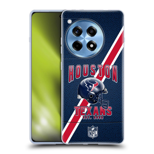 NFL Houston Texans Logo Art Football Stripes Soft Gel Case for OnePlus 12R