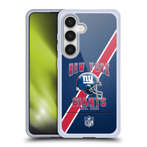 NFL New York Giants Logo Art Football Stripes Soft Gel Case for Samsung Galaxy S24 5G