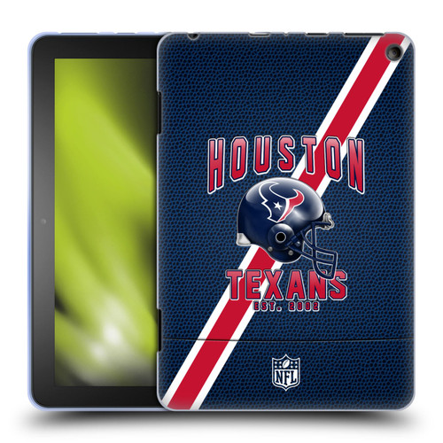 NFL Houston Texans Logo Art Football Stripes Soft Gel Case for Amazon Fire HD 8/Fire HD 8 Plus 2020