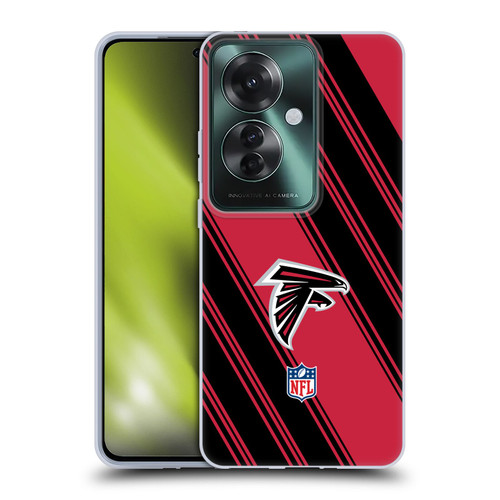 NFL Atlanta Falcons Artwork Stripes Soft Gel Case for OPPO Reno11 F 5G / F25 Pro 5G