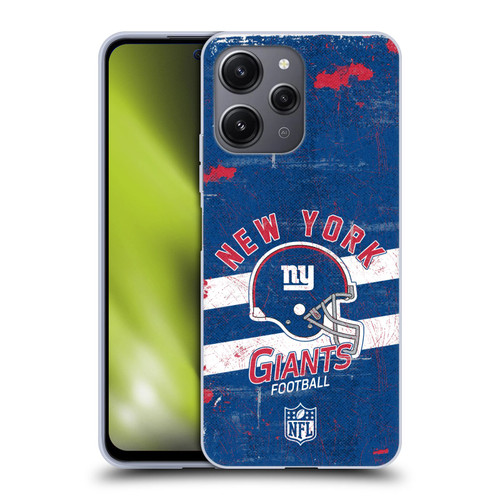 NFL New York Giants Logo Art Helmet Distressed Soft Gel Case for Xiaomi Redmi 12