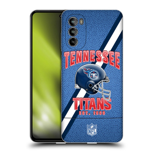 NFL Tennessee Titans Logo Art Football Stripes Soft Gel Case for Motorola Moto G82 5G