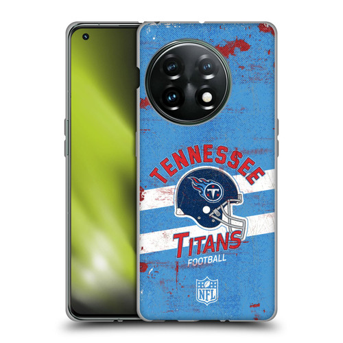 NFL Tennessee Titans Logo Art Helmet Distressed Soft Gel Case for OnePlus 11 5G