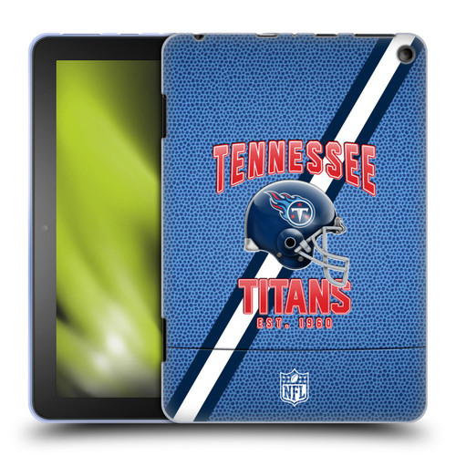 NFL Tennessee Titans Logo Art Football Stripes Soft Gel Case for Amazon Fire HD 8/Fire HD 8 Plus 2020