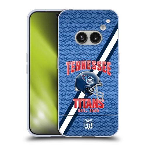 NFL Tennessee Titans Logo Art Football Stripes Soft Gel Case for Nothing Phone (2a)
