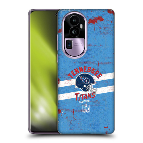 NFL Tennessee Titans Logo Art Helmet Distressed Soft Gel Case for OPPO Reno10 Pro+
