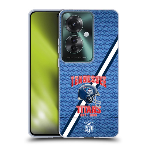 NFL Tennessee Titans Logo Art Football Stripes Soft Gel Case for OPPO Reno11 F 5G / F25 Pro 5G