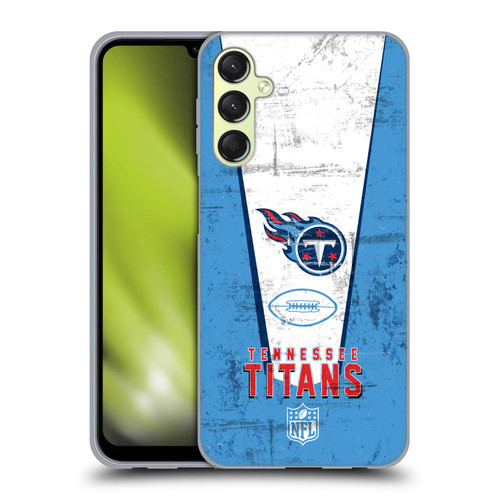 NFL Tennessee Titans Logo Art Banner Soft Gel Case for Samsung Galaxy A24 4G / M34 5G