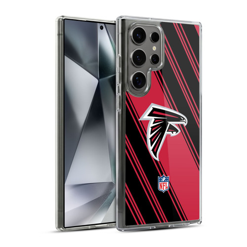 NFL Atlanta Falcons Artwork Stripes Soft Gel Case for Samsung Galaxy S24 Ultra 5G & MagSafe