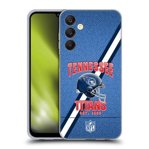 NFL Tennessee Titans Logo Art Football Stripes Soft Gel Case for Samsung Galaxy A25 5G