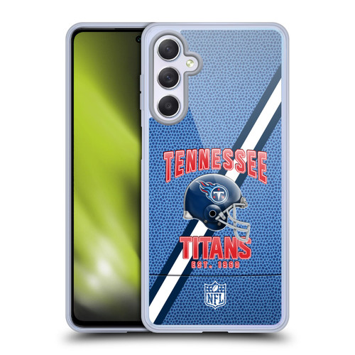 NFL Tennessee Titans Logo Art Football Stripes Soft Gel Case for Samsung Galaxy M54 5G