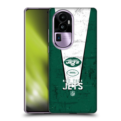 NFL New York Jets Logo Art Banner Soft Gel Case for OPPO Reno10 Pro+