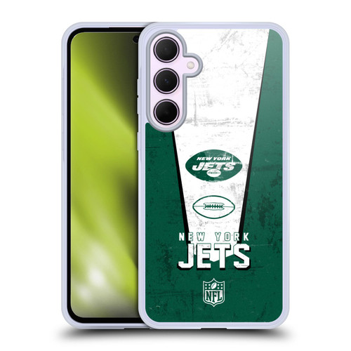 NFL New York Jets Logo Art Banner Soft Gel Case for Samsung Galaxy A35 5G