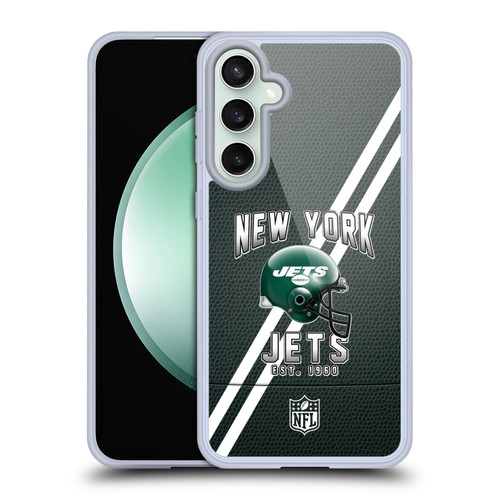 NFL New York Jets Logo Art Football Stripes Soft Gel Case for Samsung Galaxy S23 FE 5G