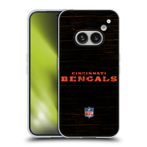 NFL Cincinnati Bengals Logo Distressed Look Soft Gel Case for Nothing Phone (2a)