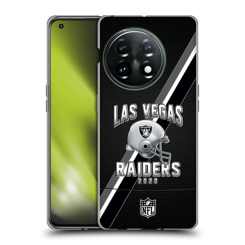NFL Las Vegas Raiders Logo Art Football Stripes 100th Soft Gel Case for OnePlus 11 5G
