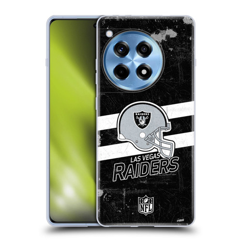 NFL Las Vegas Raiders Logo Art Helmet Distressed Look 100th Soft Gel Case for OnePlus 12R