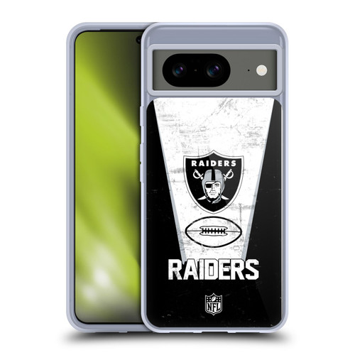 NFL Las Vegas Raiders Logo Art Banner 100th Soft Gel Case for Google Pixel 8