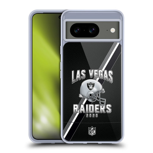 NFL Las Vegas Raiders Logo Art Football Stripes 100th Soft Gel Case for Google Pixel 8