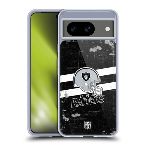 NFL Las Vegas Raiders Logo Art Helmet Distressed Look 100th Soft Gel Case for Google Pixel 8