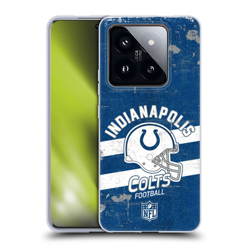 NFL Indianapolis Colts Logo Art Helmet Distressed Soft Gel Case for Xiaomi 14 Pro