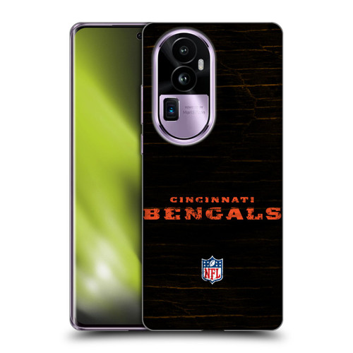 NFL Cincinnati Bengals Logo Distressed Look Soft Gel Case for OPPO Reno10 Pro+