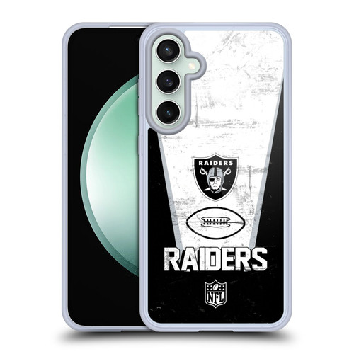 NFL Las Vegas Raiders Logo Art Banner 100th Soft Gel Case for Samsung Galaxy S23 FE 5G