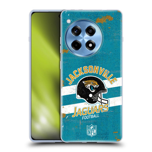 NFL Jacksonville Jaguars Logo Art Helmet Distressed Soft Gel Case for OnePlus 12R