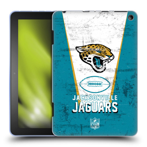 NFL Jacksonville Jaguars Logo Art Banner Soft Gel Case for Amazon Fire HD 8/Fire HD 8 Plus 2020