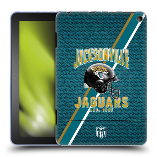 NFL Jacksonville Jaguars Logo Art Football Stripes Soft Gel Case for Amazon Fire HD 8/Fire HD 8 Plus 2020