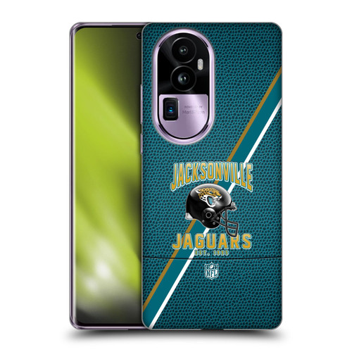NFL Jacksonville Jaguars Logo Art Football Stripes Soft Gel Case for OPPO Reno10 Pro+